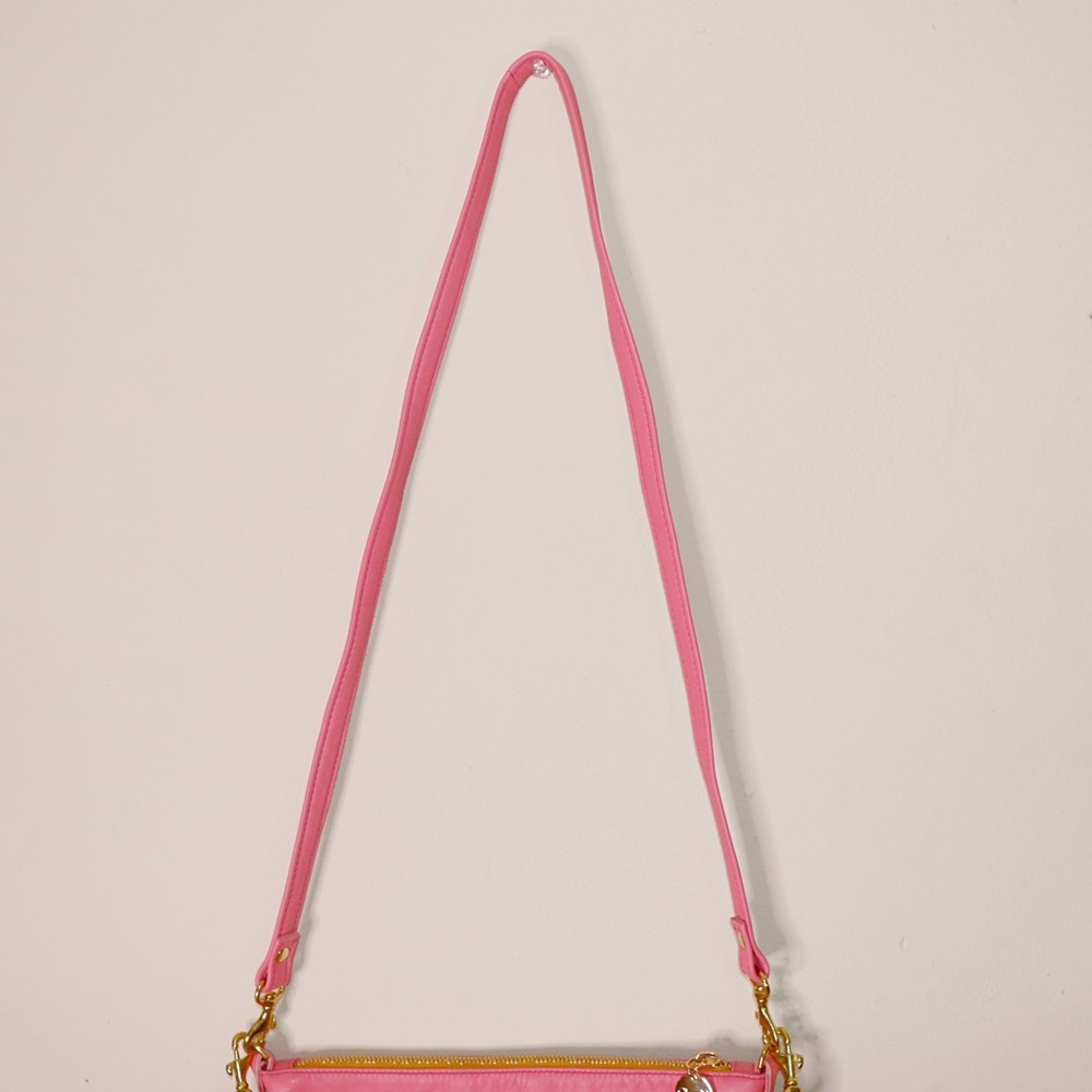 SOLD! ❤️ Clare V. Petit Moyen Messenger Satchel Bag In Pink Petal - Picture 9 of 16
